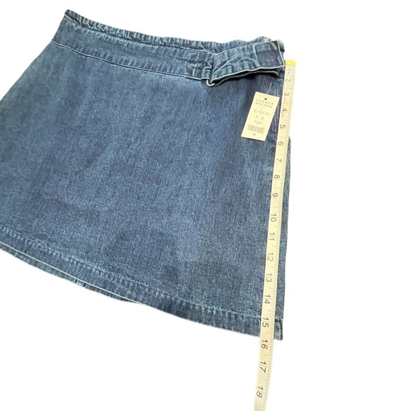 NWT Lerner womens  Denim Jean Skirt with Velcro Accent size 10 - Picture 10 of 11